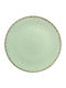 XM-Casa Plate Desert made of Porcelain Green with Diameter 20cm