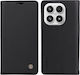 Yikatu Book Synthetic Leather / Silicone Black (Xiaomi 17)