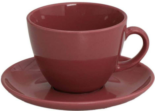 Espiel Essentials Tasse Cappuccino aus Porzellan Rot 350ml