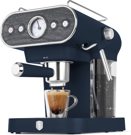 Berlinger Haus Μηχανή Espresso 950W Πίεσης 20bar Μπλε BH-9858