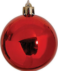 Red Plastic Shiny Christmas Ball 6cm