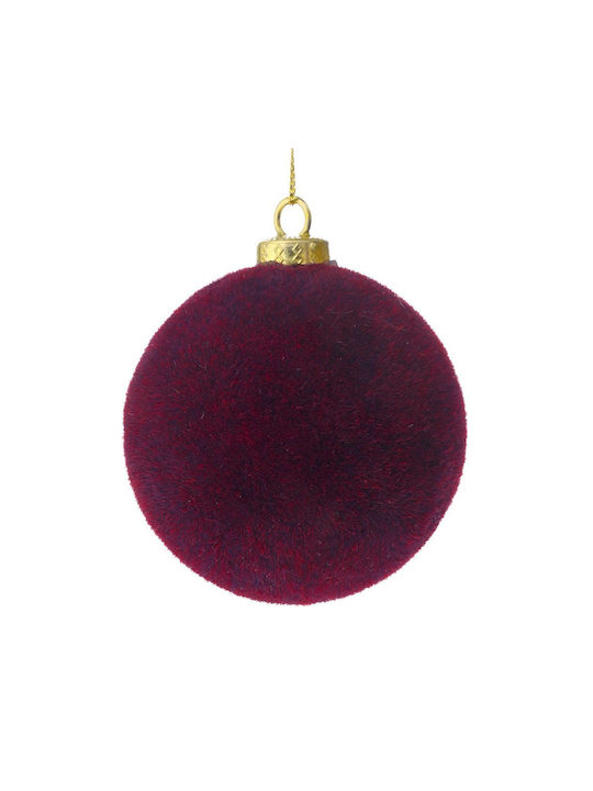 Weihnachtsbaumschmuck Bälle Samt Bordeaux 8cm Iliadis 81780 Set 12 Stück Stoffartig Samt Bordeaux