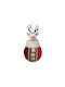 Hängendes Ornament Hirsche Kunststoff Mehrfarbig 14x14cm Set 4Stück