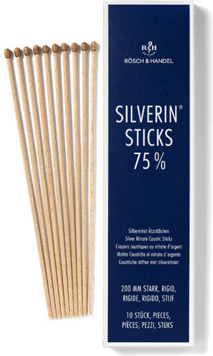 Νιτρικός Άργυρος 75% Silverine Stick Βιοψίας 10τμχ