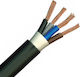 Καλώδιο Nyy J1vv-r 5χ16mm2 Μαύρο 100m