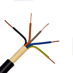 Καλώδιο Nyy J1vv-u 5χ1 5mm2 Μαύρο 100m Καλώδιο Nyy J1vv-u 5χ1 5mm2 Μαύρο 100m