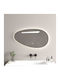 Inter Ceramic Oval Oglindă de Baie Lumini LED Atingere 90x90cm
