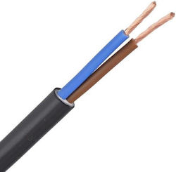 Καλώδιο Εύκαμπτο H03vv-f 2x0.75mm2 Μαύρο 100m 1...