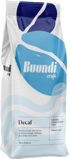 Buondi Craft Entkoffeinierter Espresso Kaffee 500g Körner