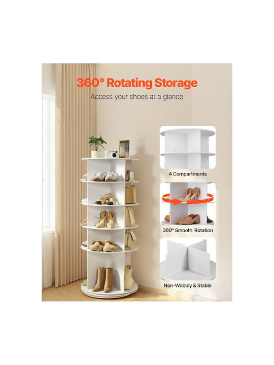 Plastic Shoe Organizer 59.8x59.8x135cm