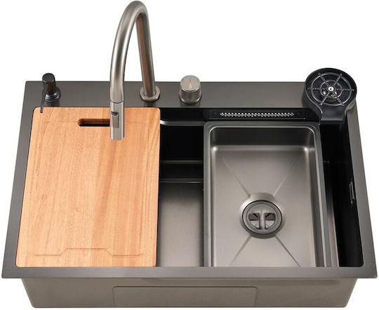 Hydra Vessel Inox L80xW50cm Black