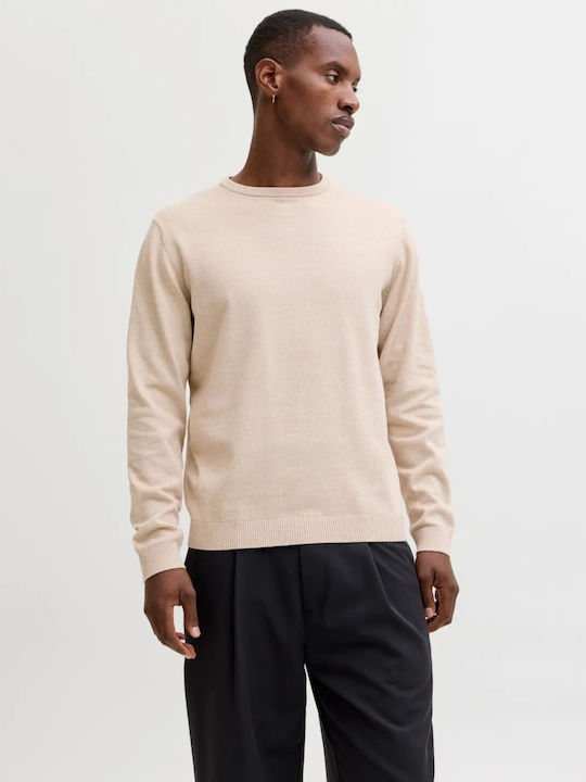 Jack & Jones Πουλόβερ Μακρυμάνικο Μπεζ