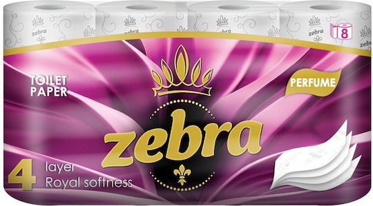 Zebra Χαρτί Υγείας 4 Φύλλων 8 Συσκευασίες 3800090305224