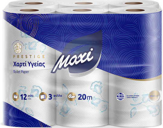 Maxi Χαρτί Υγείας 3 Φύλλων 12 Συσκευασίες (100gr/Ρολό) 5202505010422