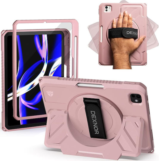 Dexnor Задна корица Въртящ се Устойчив Розов (iPad Pro 11 2024 (5ης γενιάς))
