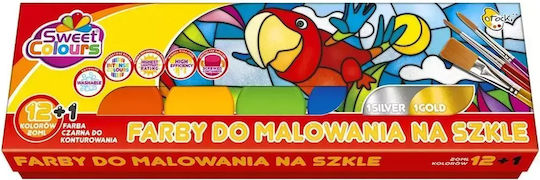 Glass Painting Paints Черни Маркери за рисуване Комплект 12бр