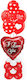 Set of 5 Balloons Latex Red Modelling You 36