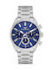 Ferro Men's Watch Battery with Silver Metal Bracelet