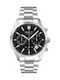 Gant Prestige Chronograph Ανδρικό Ρολόι Χρονογράφος Μπαταρίας με Ασημί Μεταλλικό Μπρασελέ