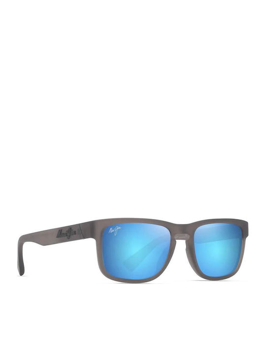Maui Jim Мъжки Слънчеви Очила с Сива Пластмасова Рамка и Сини Огледални Лещи