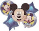 Σετ 5 Μπαλόνια Γενεθλίων Mickey Foil Μπλε 45εκ.