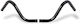Motorcycle Handlebar Harley-Davidson Black 2-Piece Buckhorn Style Handlebar 1" Black