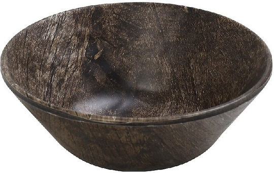Espiel Pine Serving Bowl Round Wooden Brown with Diameter 15cm