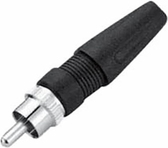 Rca Männlich Kabel Id7mm Nikel Solderless Schwarz V7107a Ultimax 01.099.0027 5 Stück