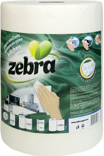Zebra Кухненска хартия Ролка 3 Листа (500гр/Ролка)