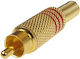 Rca Männlich Kabel Id7mm Gold Rot Rp150g Ultimax 01.099.0011 5 Stück