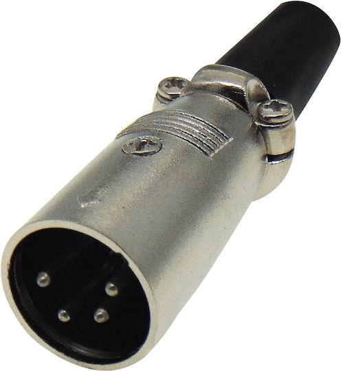 Canon Καλωδιου 4p Αρσενικό Βίδα Νικέλ Lz114 Lz Owi 01.095.0015 5 Τεμάχια