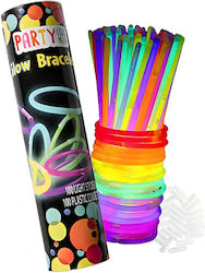 Set 100 Colorful Glowing Bracelets Parties Phosphorescent Glow Sticks Different Colors Bebelogic