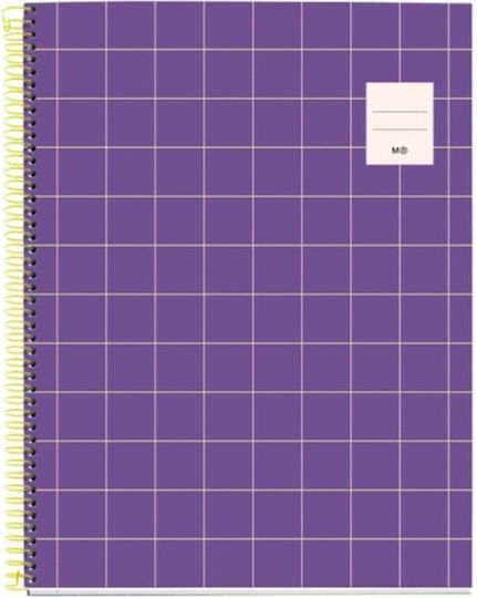 Miquelrius Σπιράλ Τετράδιο Ριγέ Α4 100 Φύλλων 70gr Μωβ
