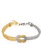 George Art Jewels Women's Bracelet Chain made of Silver Gold Plated
