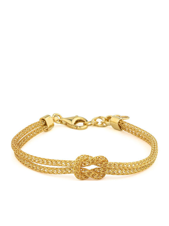 George Art Jewels Women's Bracelet Chain made of Silver Gold Plated