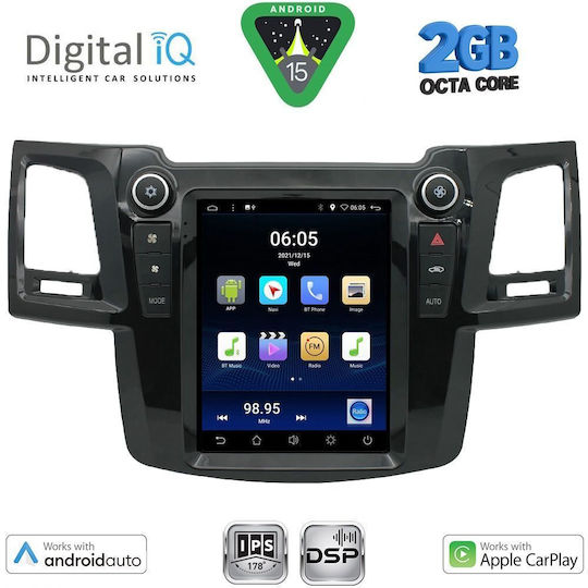 Digital IQ Ηχοσύστημα Αυτοκινήτου για Toyota Hilux 2005-2015 (Bluetooth/USB/WiFi/GPS/Apple-Carplay/Android-Auto) με Οθόνη Αφής 4.1"