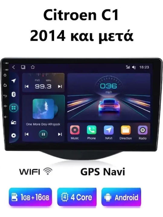Car Audio System for Citroen C1 2014 (Bluetooth/USB/WiFi/GPS/Apple-Carplay/Android-Auto) with Touch Screen 9"