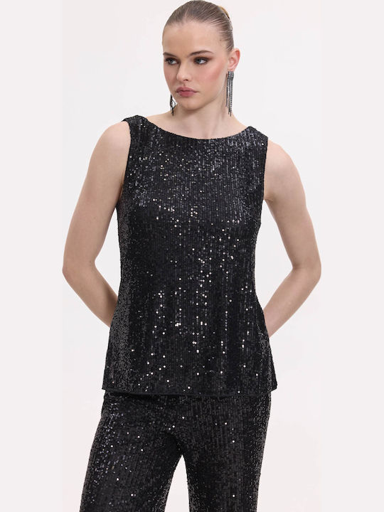 Donna Martha Women's Blouse Sleeveless Black