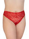 Women's Brazil with Lace Red