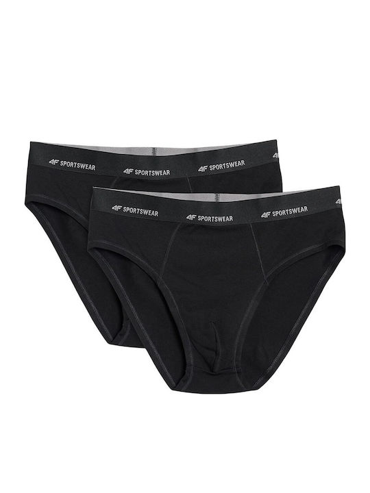 Herren Slips Schwarz 2Packung