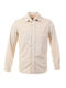 Μακρυμάνικo Κοτλέ Overshirt σε Στενή Γραμμή Λευκό