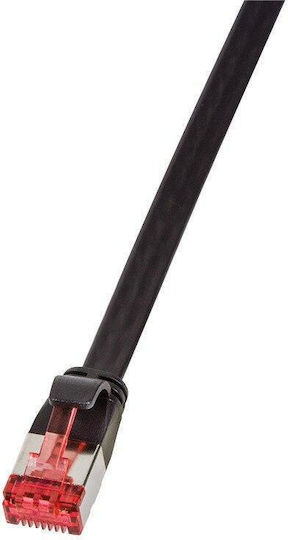 LogiLink Flat U/FTP (STP) Cat.6 Ethernet Network Cable 2m Black