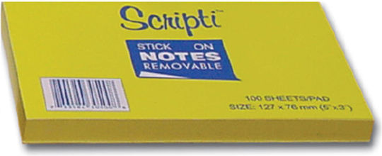 Next Sticky Note Pads in Cube 100 Sheets Yellow 7.6x10.2cm Set of 12pcs