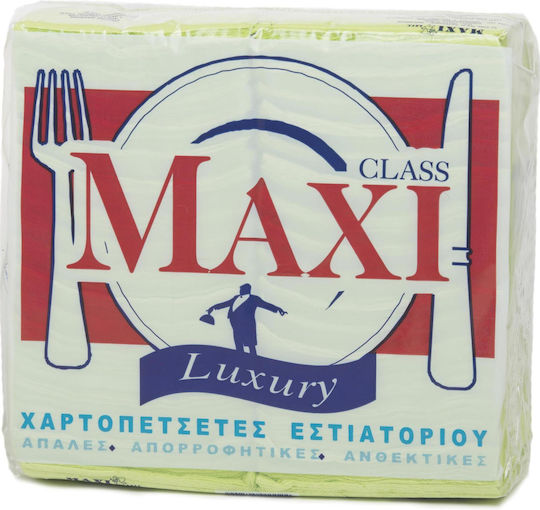 Maxi Luxury Napkin 1-Ply Green 24x23cm