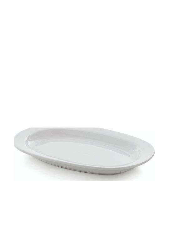 GTSA Serving Platter Oval made of Porcelain White 19x12cm