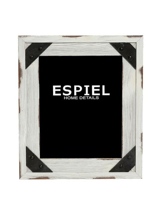 Espiel Κορνίζα Τοίχου Ξύλινη με Λευκό Πλαίσιο