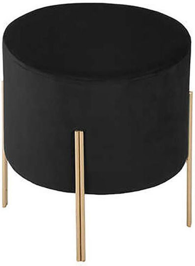 Hocker Für das Wohnzimmer Gepolstert mit Stoff Βελου Black