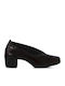 Leder Pumps mit mittelhohem Absatz Burgundisch