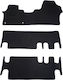 Car Mats Carpet Medium Quality Black Compatible Peugeot Traveller 3 Rows Model 2016 Today 3 Pieces