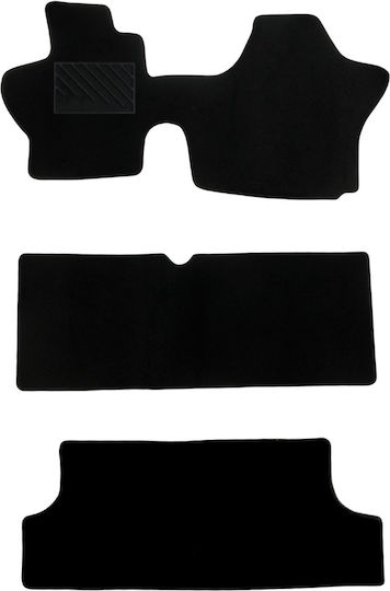 Car Mats Carpet Quality Luxury Black Hyundai H1 3 Rows 9-Seater Model 2007-Present 3 Pieces